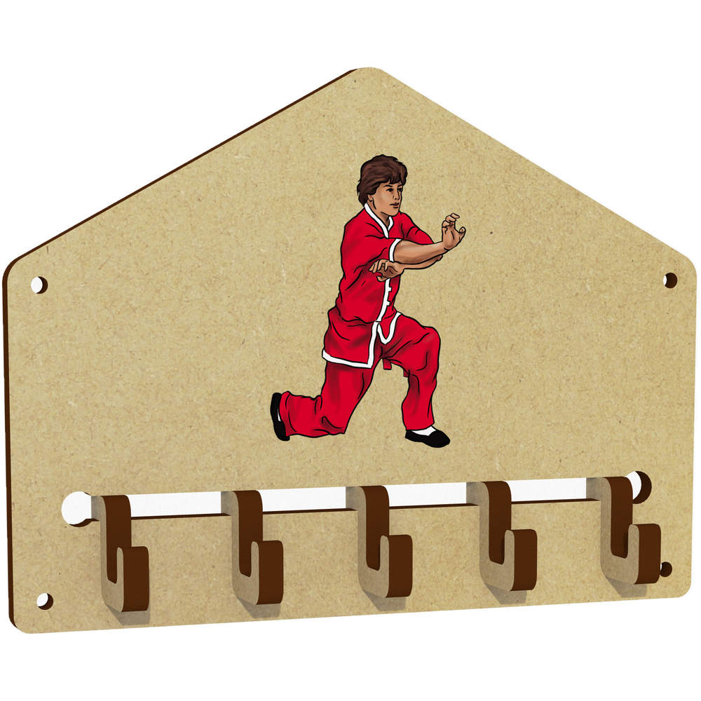 'Kung Fu Pose' Wall Mounted Key Hooks / Holder (WH00043533)
