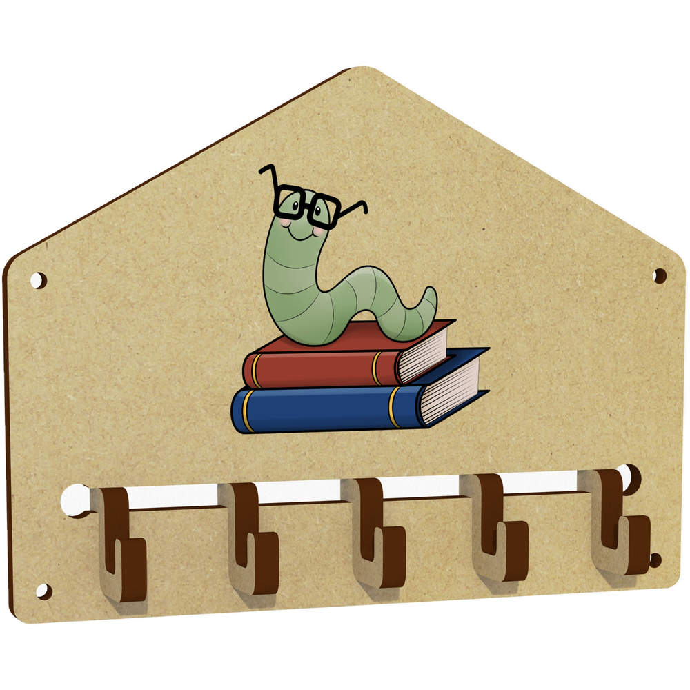 'Book Worm' Wall Mounted Key Hooks / Holder (WH00047623)