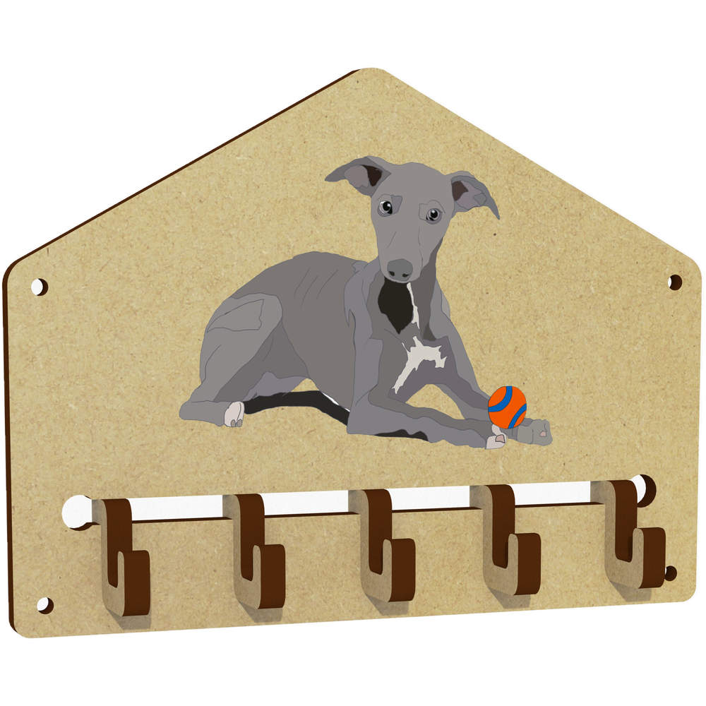 'Greyhound Puppy' Wall Mounted Key Hooks / Holder (WH00047867)