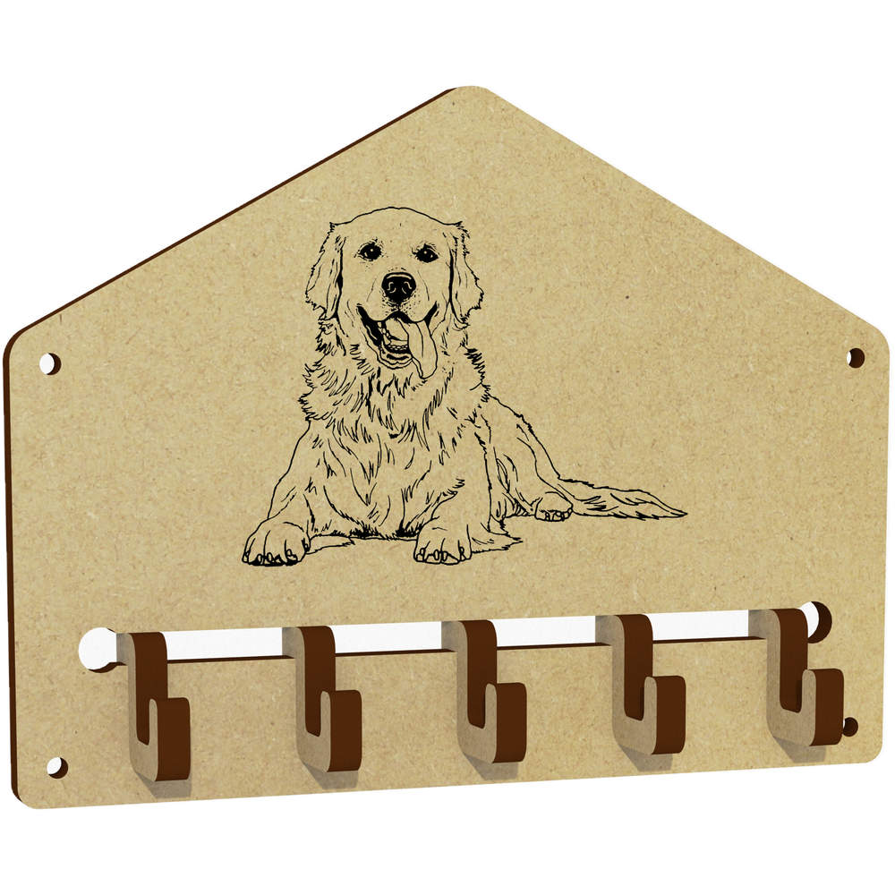 'Golden Retrieve' Wall Mounted Key Hooks / Holder (WH00048747)