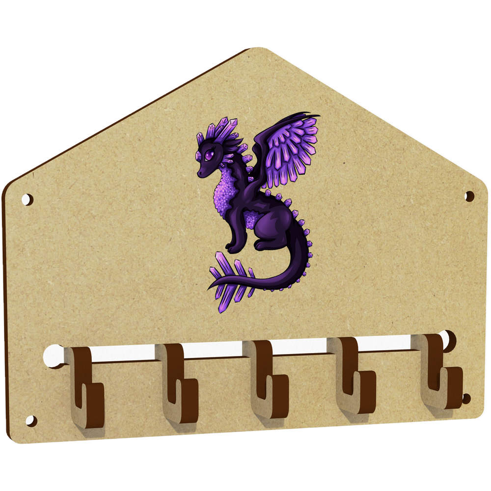 'Amethyst Dragon' Wall Mounted Key Hooks / Holder (WH00050170)