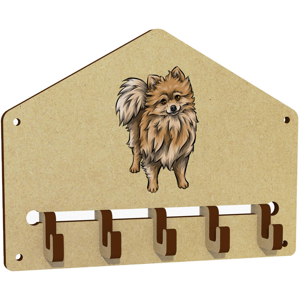 'Pomeranian' Wall Mounted Key Hooks / Holder (WH00054599)