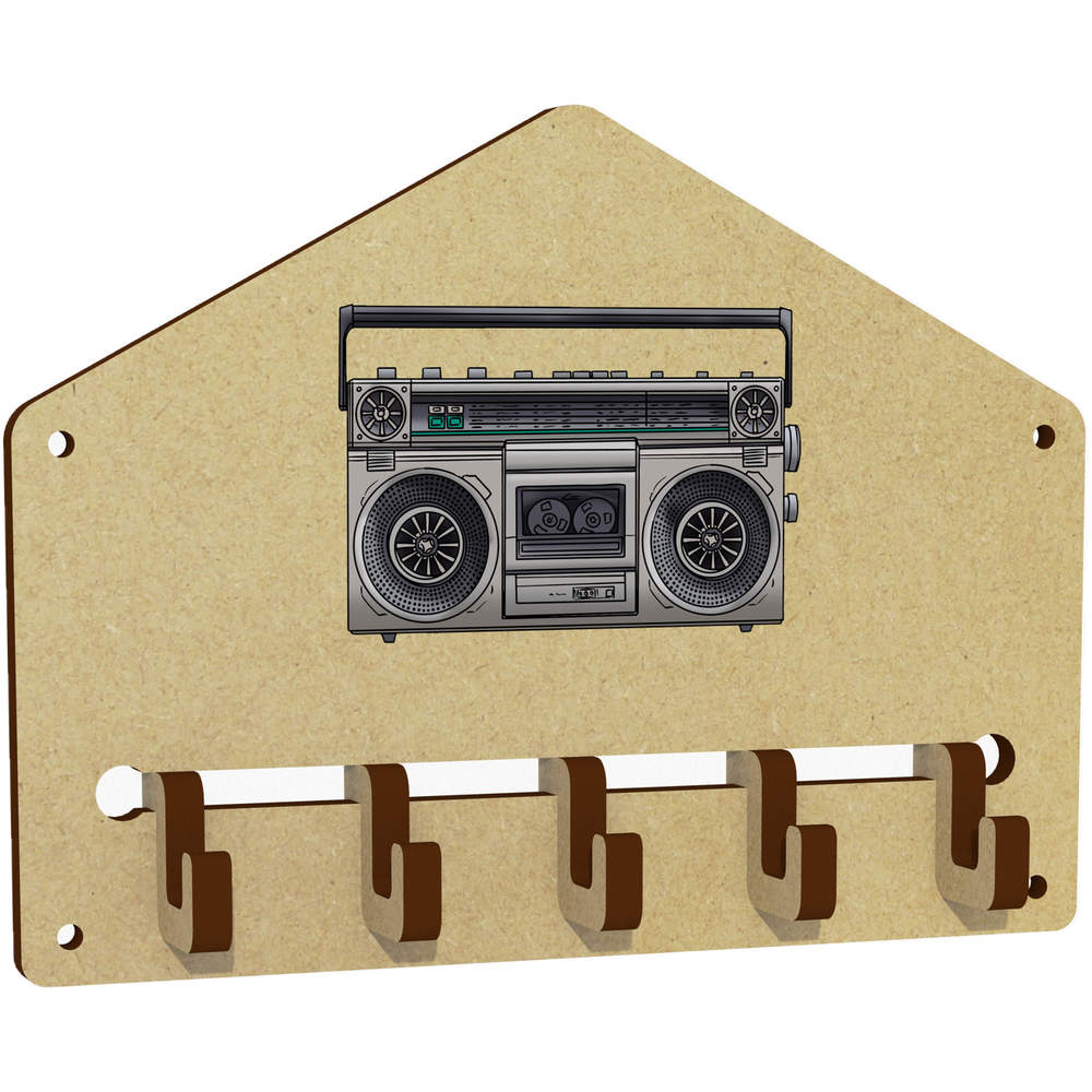 'Stereo Boombox' Wall Mounted Key Hooks / Holder (WH00056874)