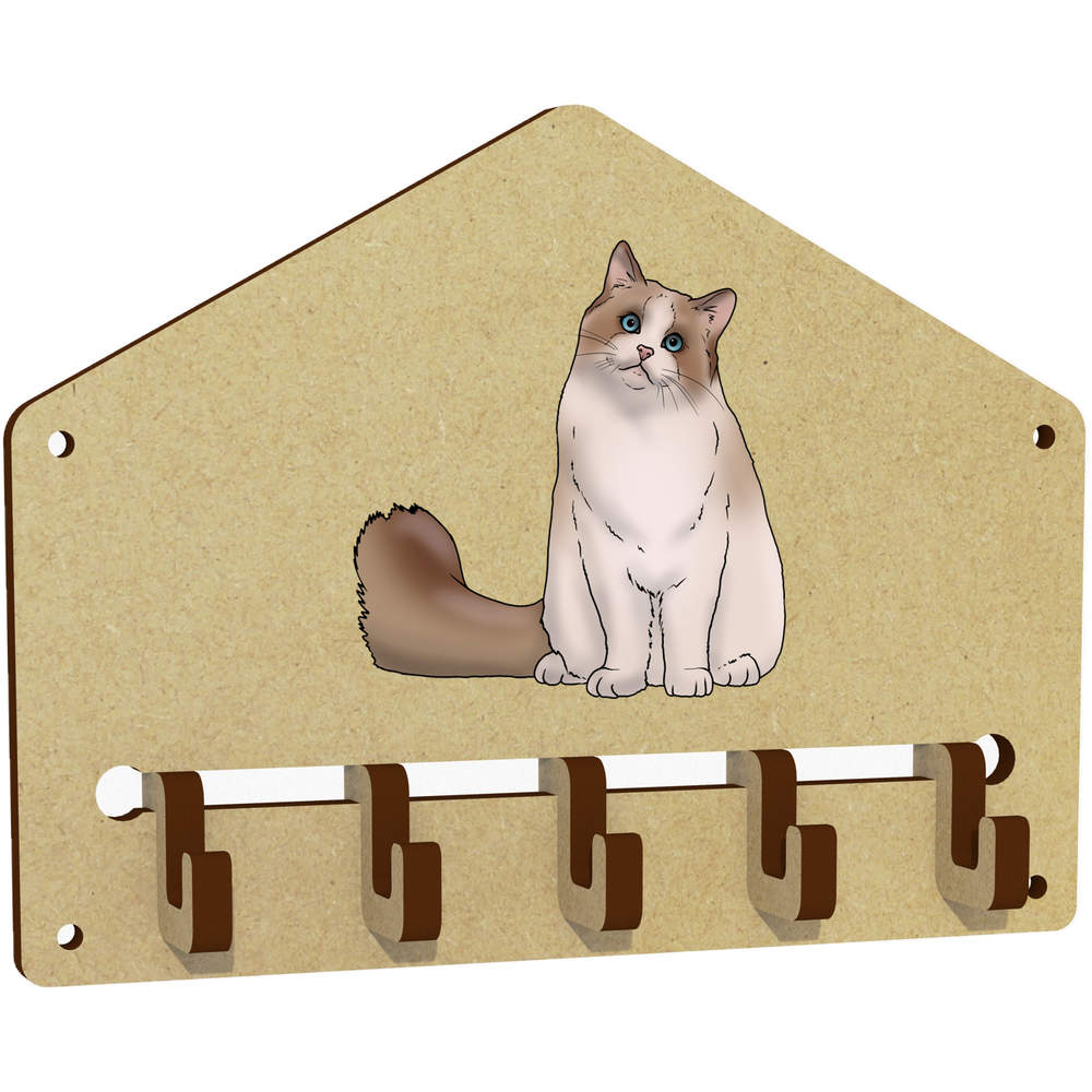 'Ragdoll Cat' Wall Mounted Key Hooks / Holder (WH00059062)