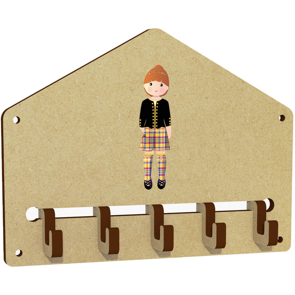 'A Cute Scottish Girl' Wall Mounted Key Hooks / Holder (WH00072790)