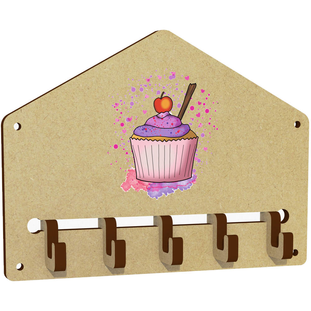 'Cupcake Sprinkled With Love' Wall Mounted Key Hooks / Holder (WH00079094)