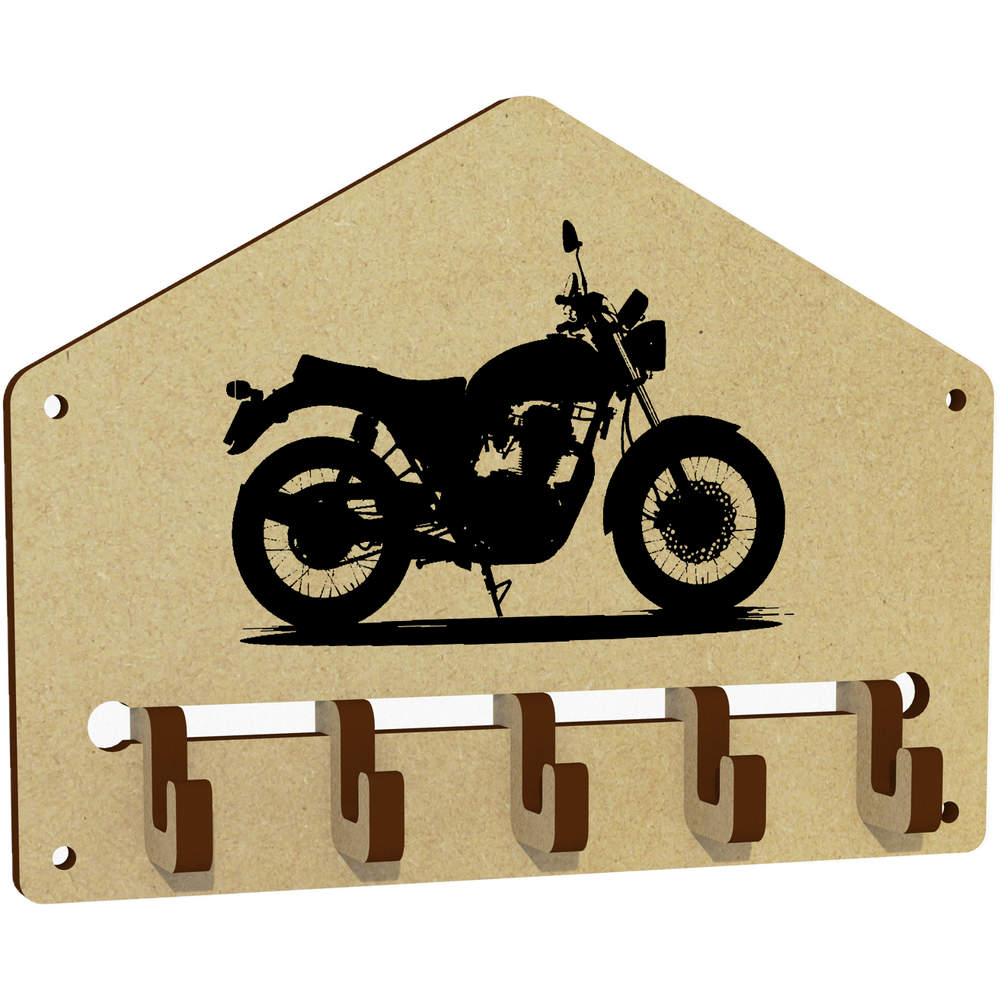 'Motorbike  Silhouette ' Wall Mounted Key Hooks / Holder (WH00081222)