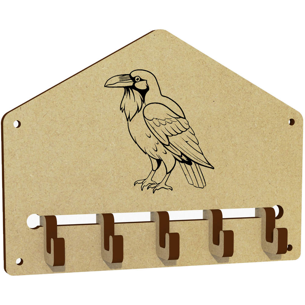 'Cartoon Raven' Wall Mounted Key Hooks / Holder (WH00082354)