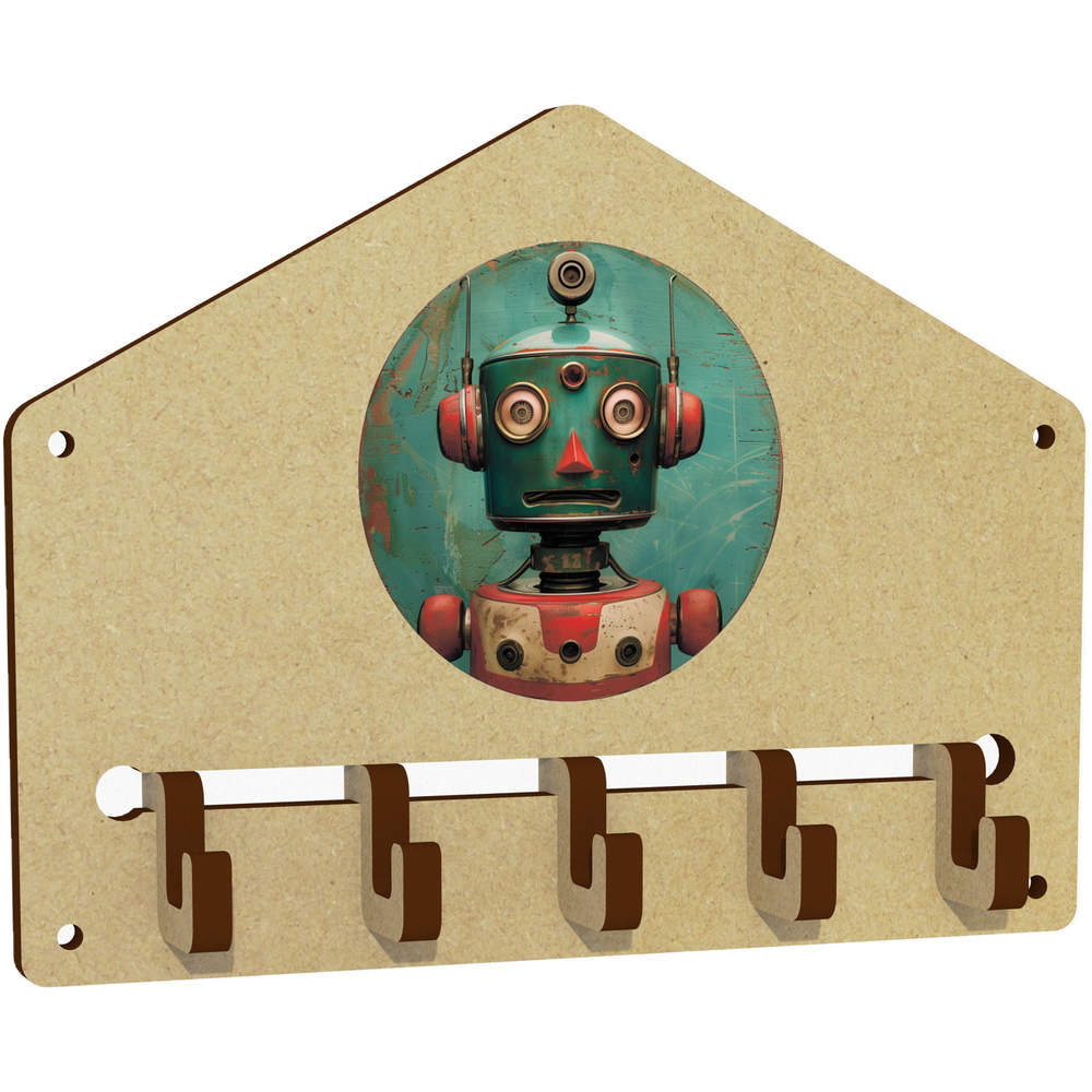 'Surprised Robot' Wall Mounted Key Hooks / Holder (WH00084996)