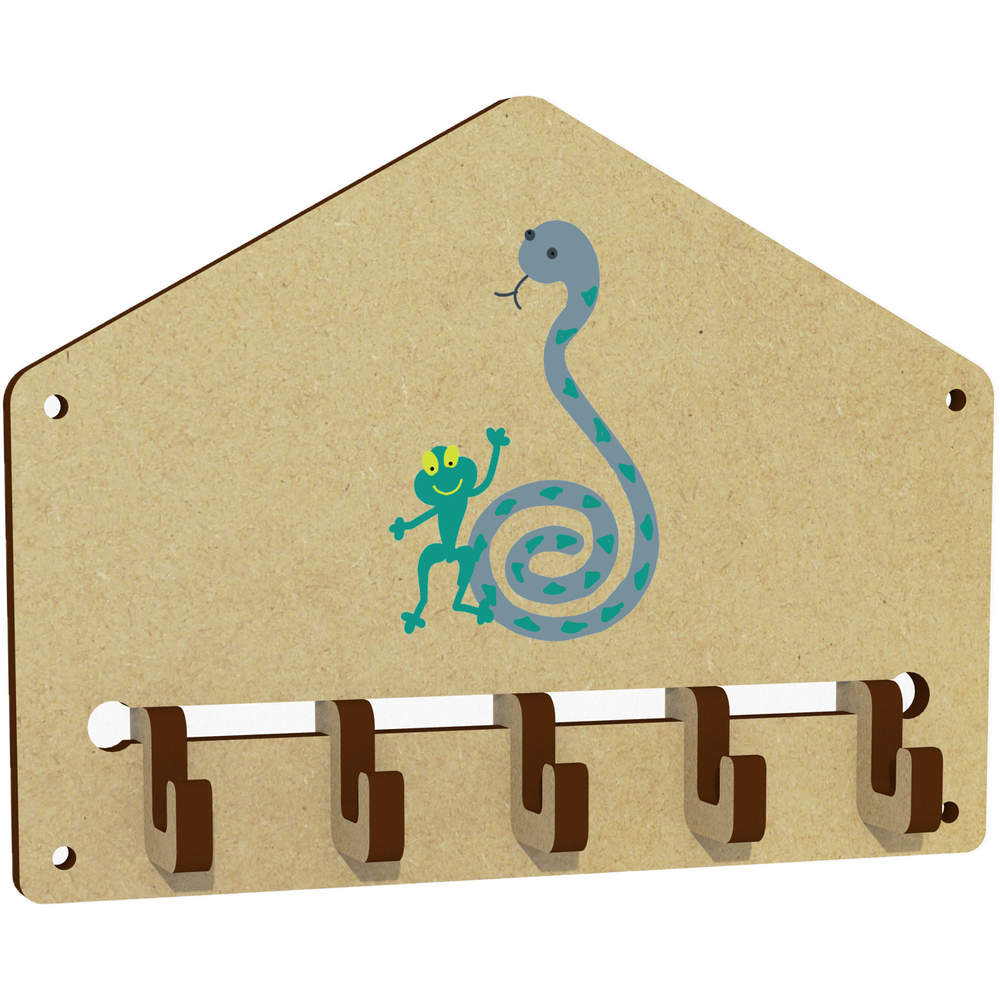 'Frog And A Snake' Wall Mounted Key Hooks / Holder (WH00085374)