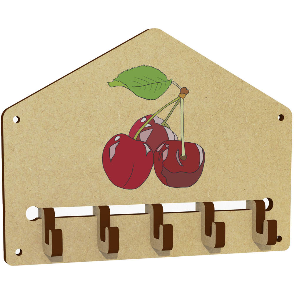 'Three Cherries ' Wall Mounted Key Hooks / Holder (WH00085914)