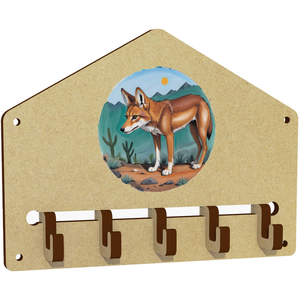 'Ethiopian Wolf' Wall Mounted Key Hooks / Holder (WH00088220)