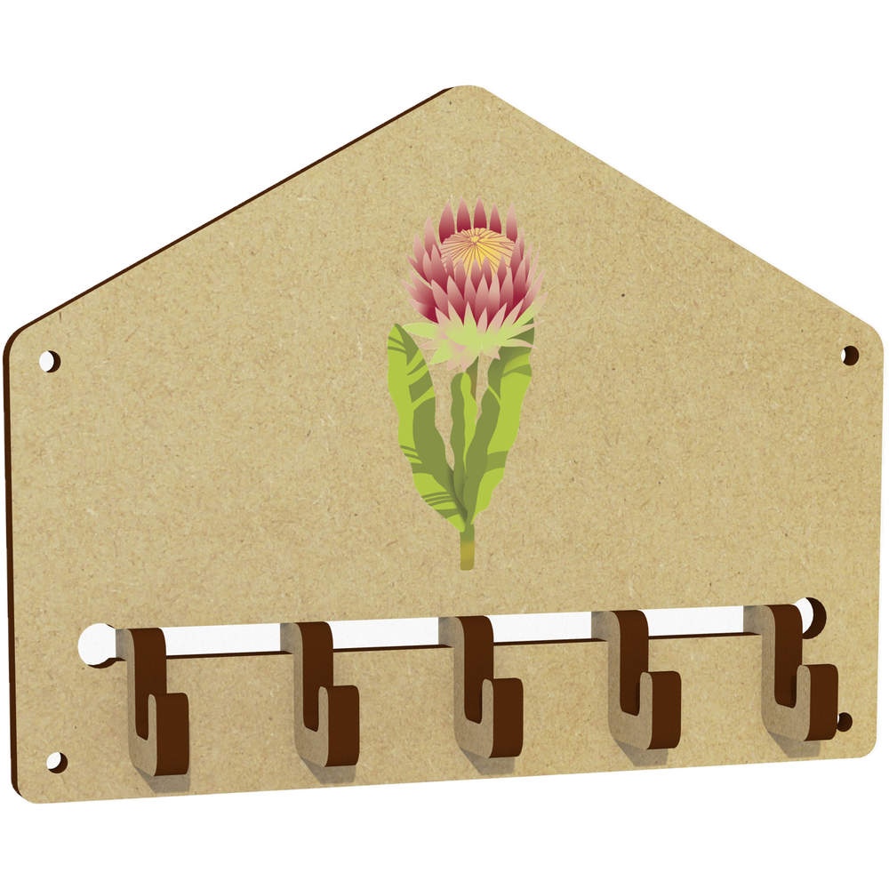 'Protea Exotic Flower' Wall Mounted Key Hooks / Holder (WH00088964)