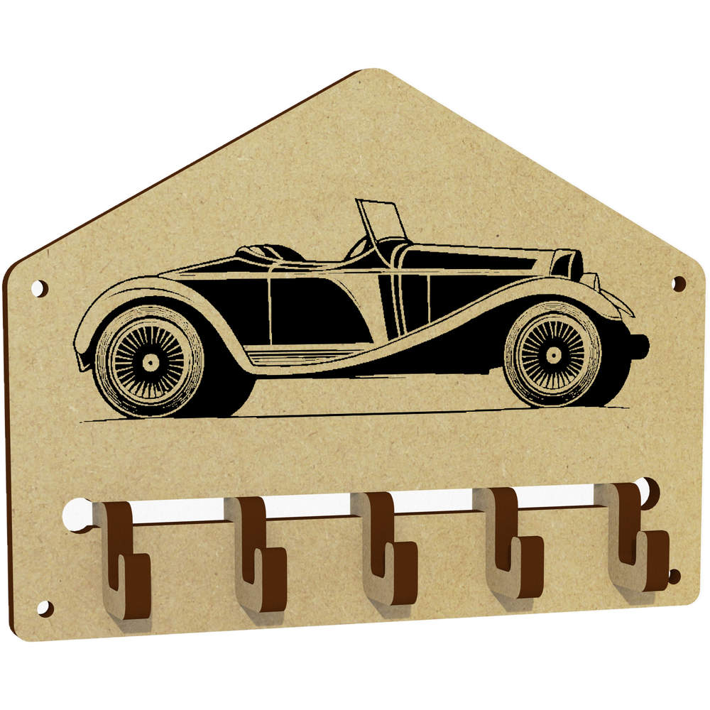 'Vintage Car Side View' Wall Mounted Key Hooks / Holder (WH00090308)