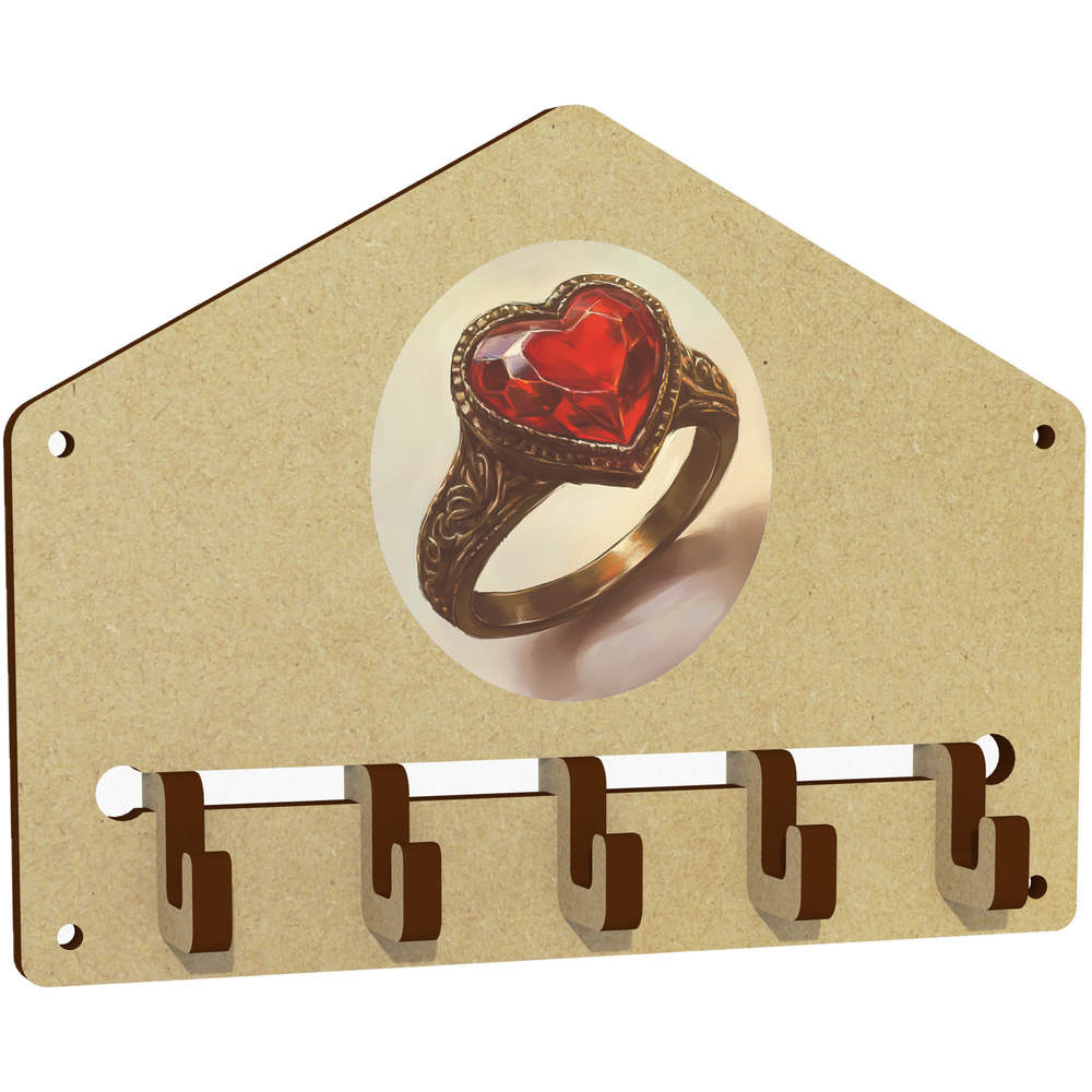 'Heart Ring' Wall Mounted Key Hooks / Holder (WH00091174)