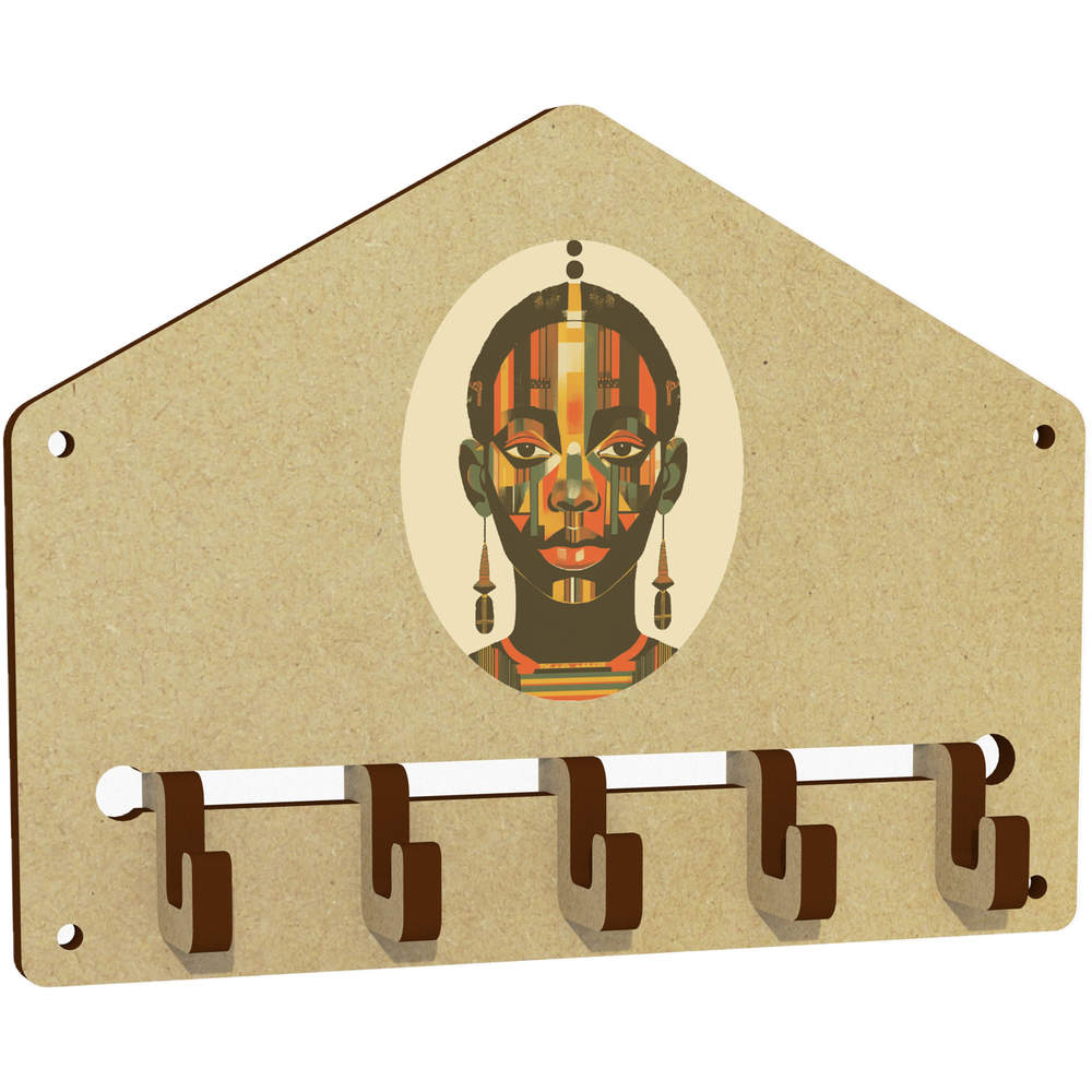 'Urban African Woman' Wall Mounted Key Hooks / Holder (WH00091448)