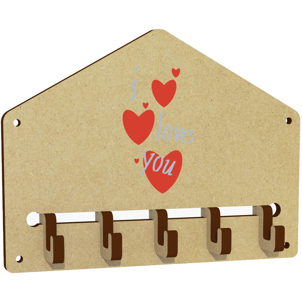 'I Love You' Wall Mounted Key Hooks / Holder (WH00093987)