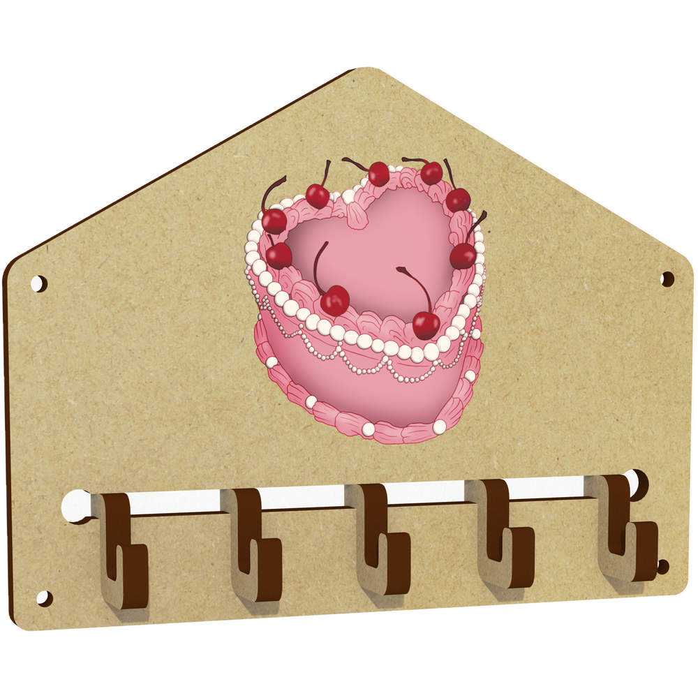 'Decorative Heart Cake' Wall Mounted Key Hooks / Holder (WH00094165)