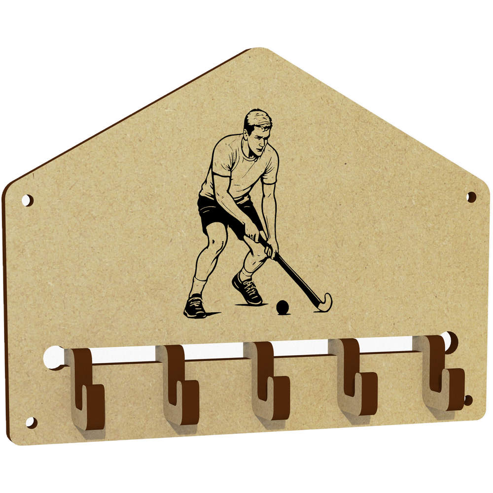 'Field Hockey Player' Wall Mounted Key Hooks / Holder (WH00095936)