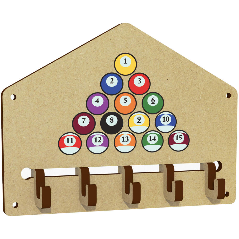 'Colorful Billard Balls' Wall Mounted Key Hooks / Holder (WH00097438)