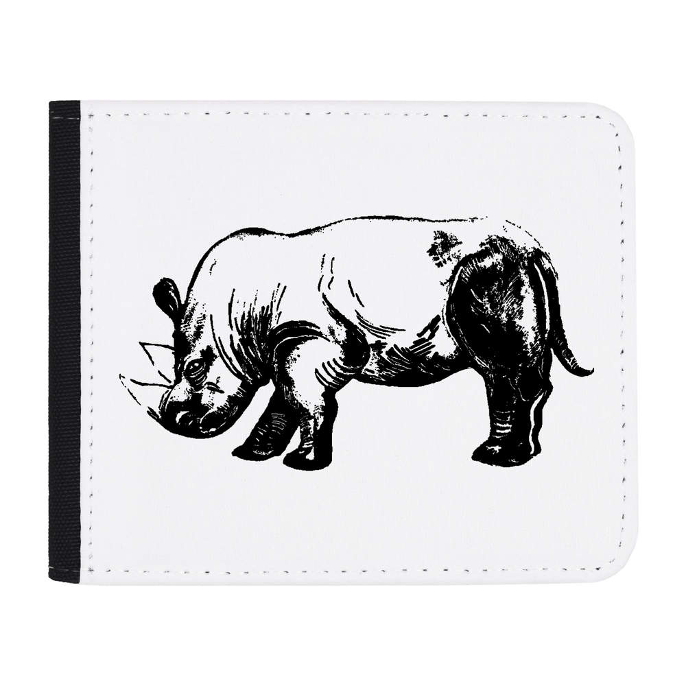 'Sketched Style Rhino' Wallet (WL00004059)