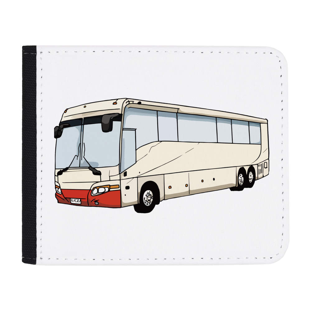 'Holiday Coach' Slim Wallet / Cardholder - Folding Card Holder with Cash Sleeve for Travel and Gifts (WL00024209)