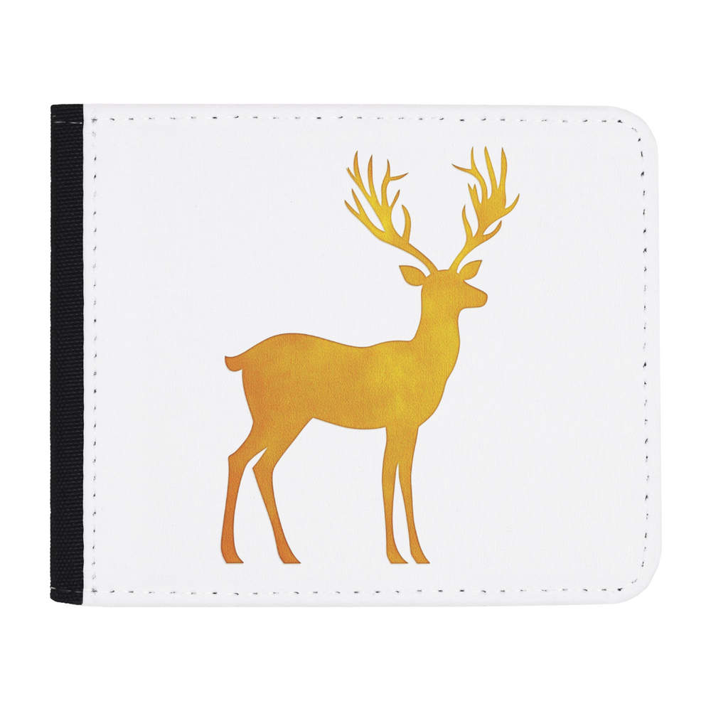 'Yellow Reindeer Stag Silhouette' Wallet (WL00028176)