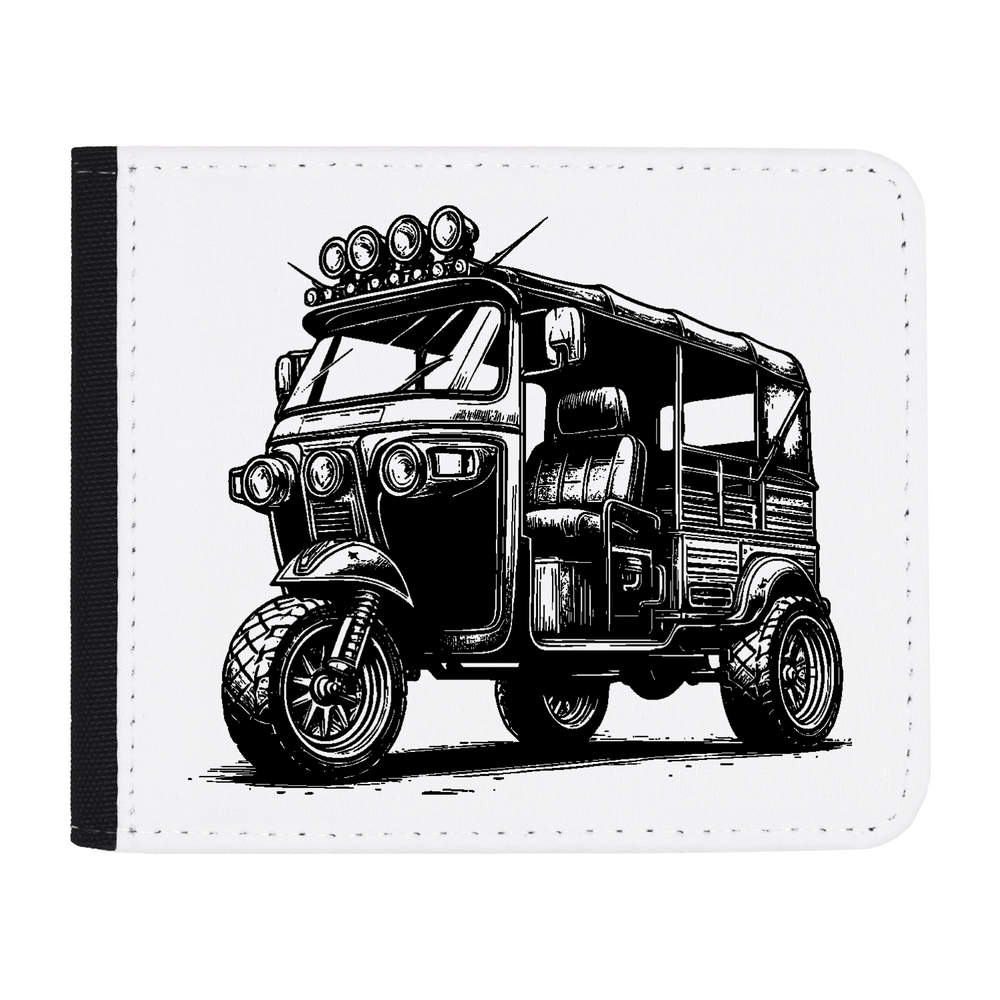 'Fancy Tuk Tuk' Slim Wallet / Cardholder - Folding Card Holder with Cash Sleeve for Travel and Gifts (WL00028615)