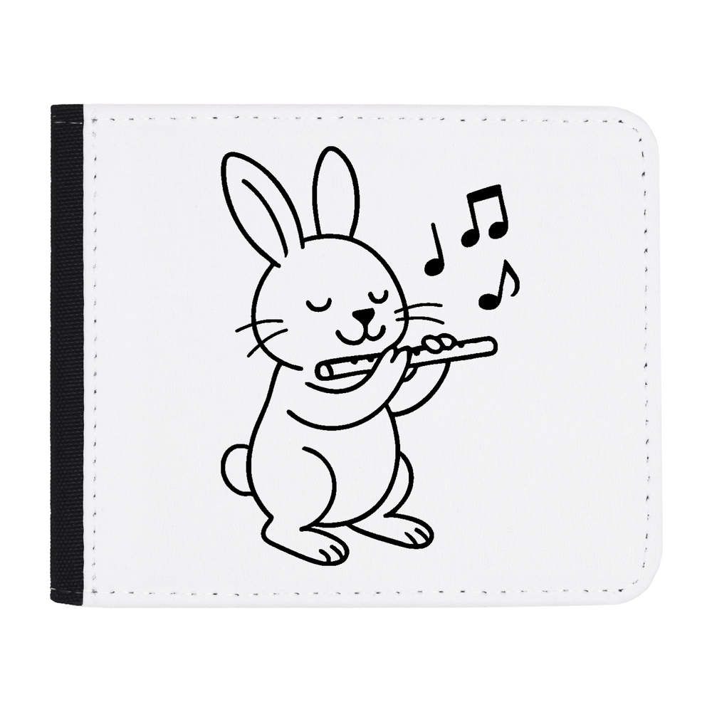 'Musical Rabbit' Slim Wallet / Cardholder - Folding Card Holder with Cash Sleeve for Travel and Gifts (WL00030992)