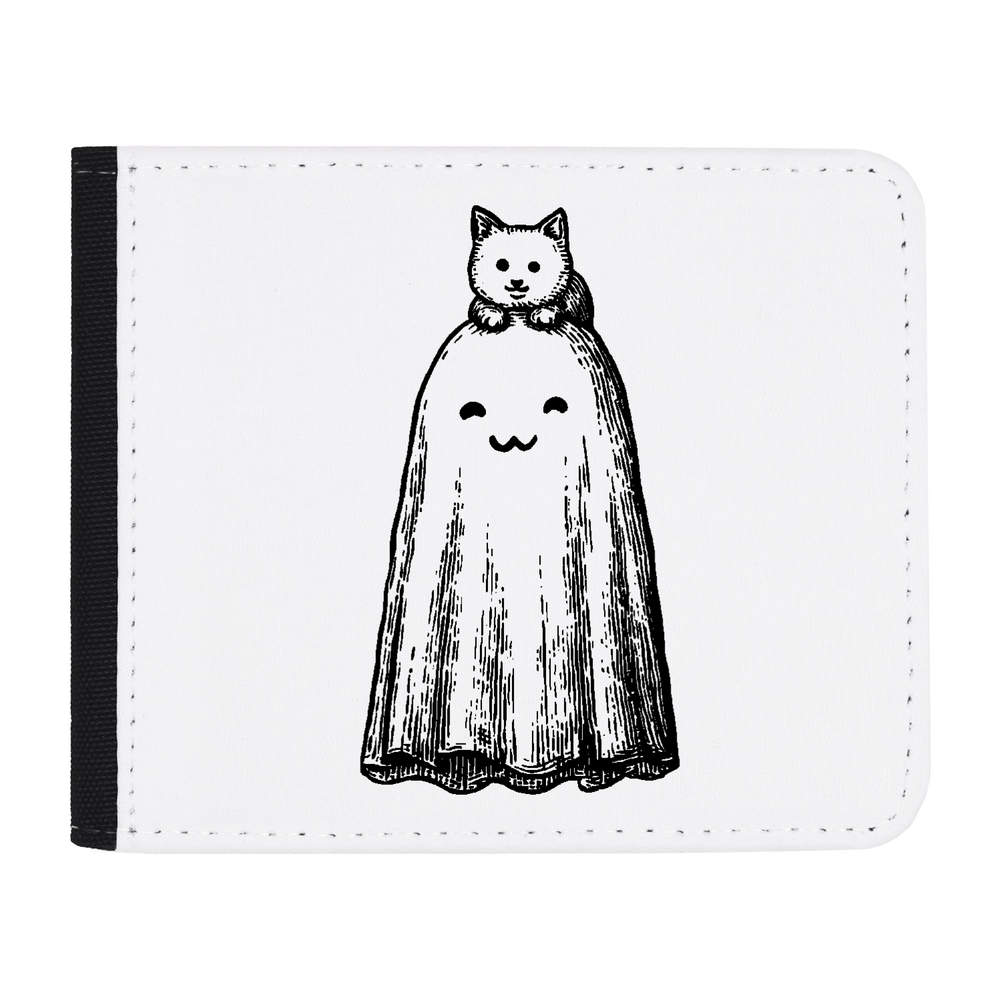 'Cute Ghost with Kitten' Wallet (WL00031091)