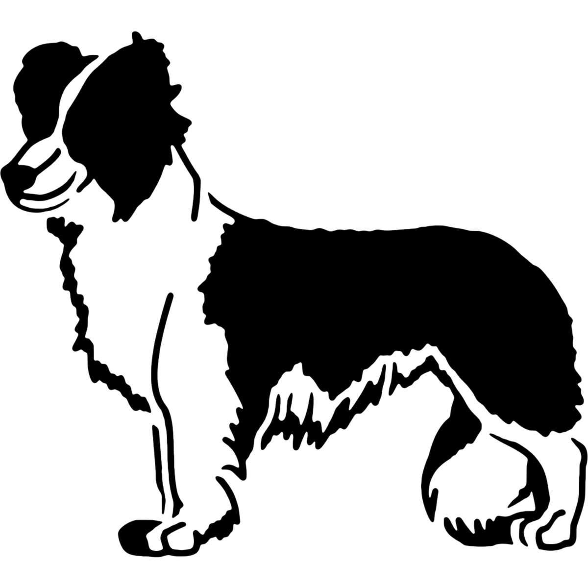 'Border Collie' Reusable Stencils – Durable Decorative Templates for Painting and Spraying on Walls, Tiles, Wood, Fabric & Craft Projects (WS000533)