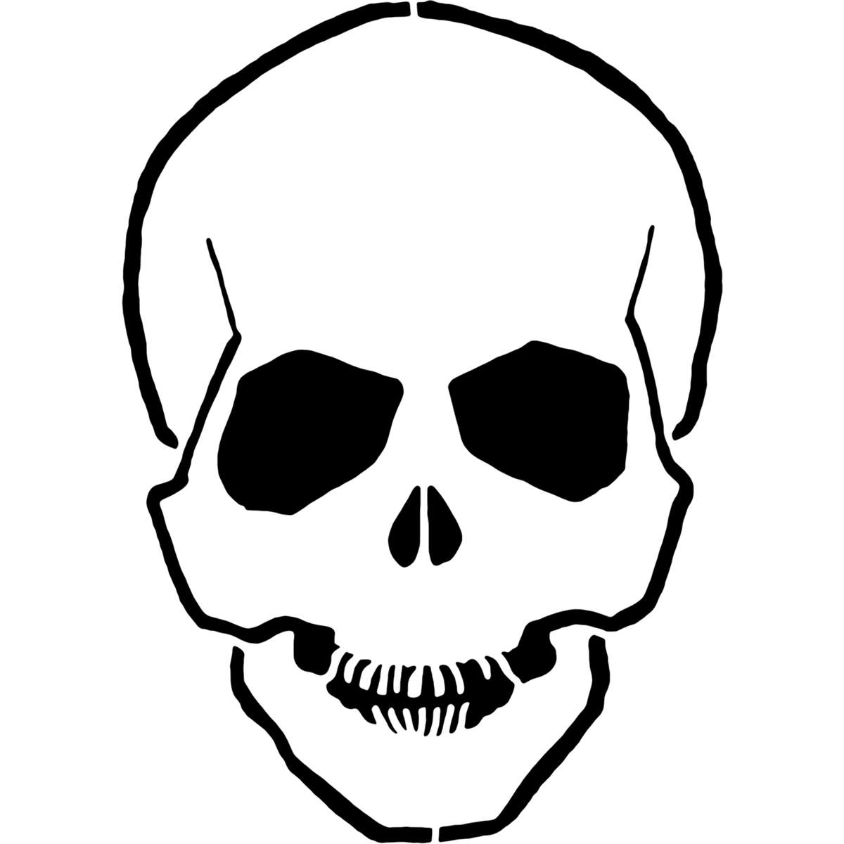 'Skull' Reusable Stencils – Durable Decorative Templates for Painting and Spraying on Walls, Tiles, Wood, Fabric & Craft Projects (WS003830)