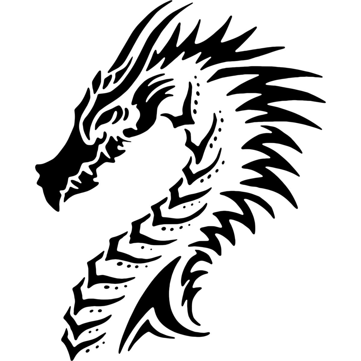 'Dragon Head' Reusable Wall Stencil - XXL (A2) - Painting Template for Walls, Tiles, Wood, Fabric and Crafts (WS00017747)