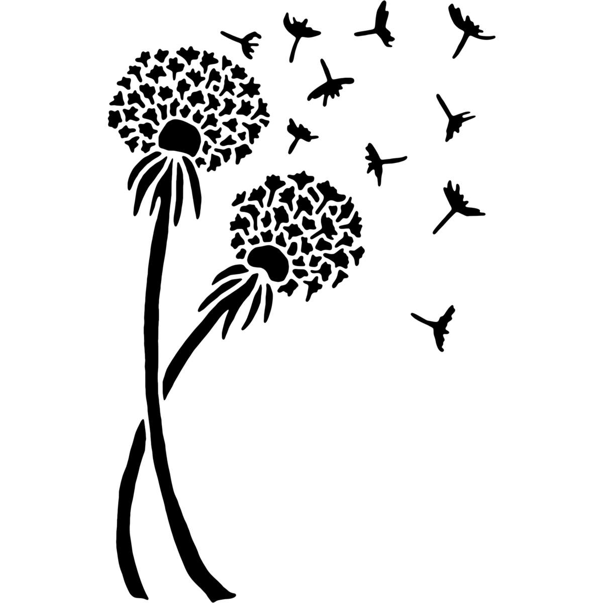 'Dandelions' Reusable Stencils – Durable Decorative Templates for Painting and Spraying on Walls, Tiles, Wood, Fabric & Craft Projects (WS009567)