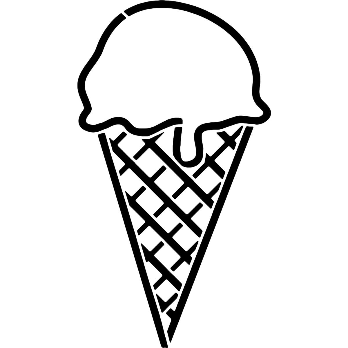 'Ice Cream Cone' Reusable Stencils – Durable Decorative Templates for Painting and Spraying on Walls, Tiles, Wood, Fabric & Craft Projects (WS009574)