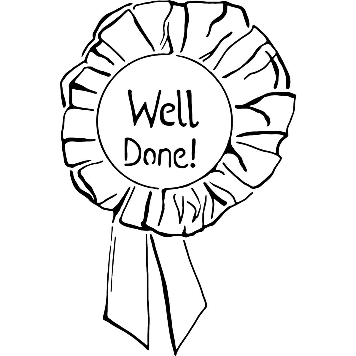'Well Done Badge' Reusable Stencils – Durable Decorative Templates for Painting and Spraying on Walls, Tiles, Wood, Fabric & Craft Projects (WS010181)