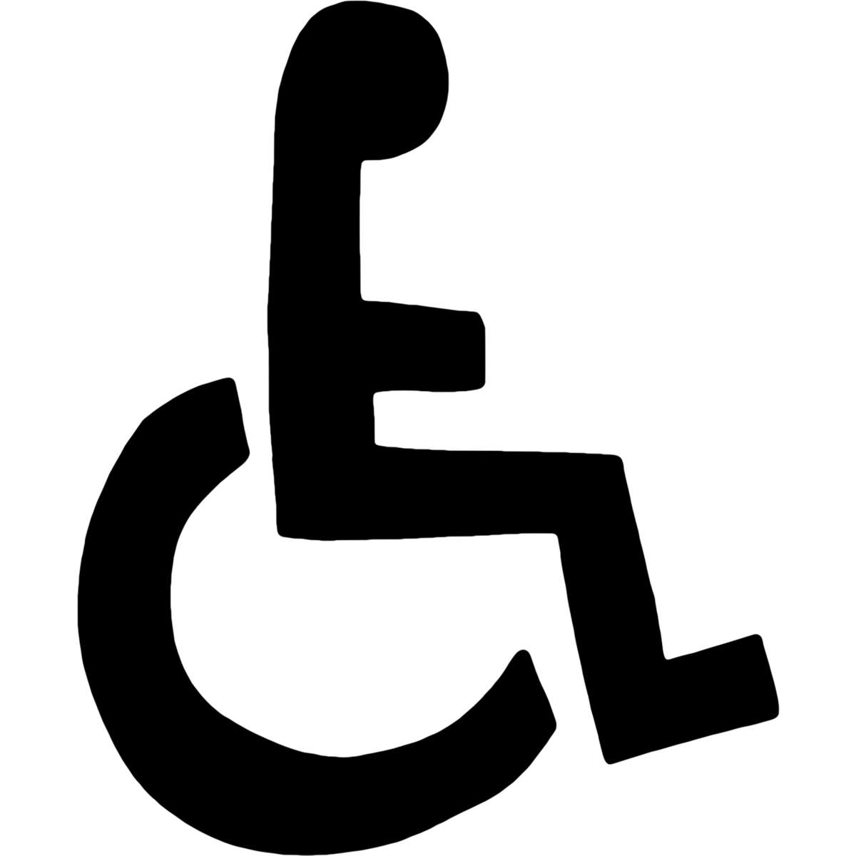 'Wheelchair Symbol' Reusable Stencils – Durable Decorative Templates for Painting and Spraying on Walls, Tiles, Wood, Fabric & Craft Projects (WS010395)