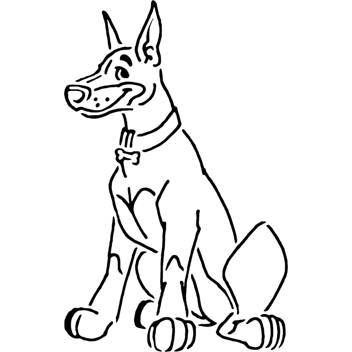 'Doberman Dog' Reusable Stencils – Durable Decorative Templates for Painting and Spraying on Walls, Tiles, Wood, Fabric & Craft Projects (WS012674)