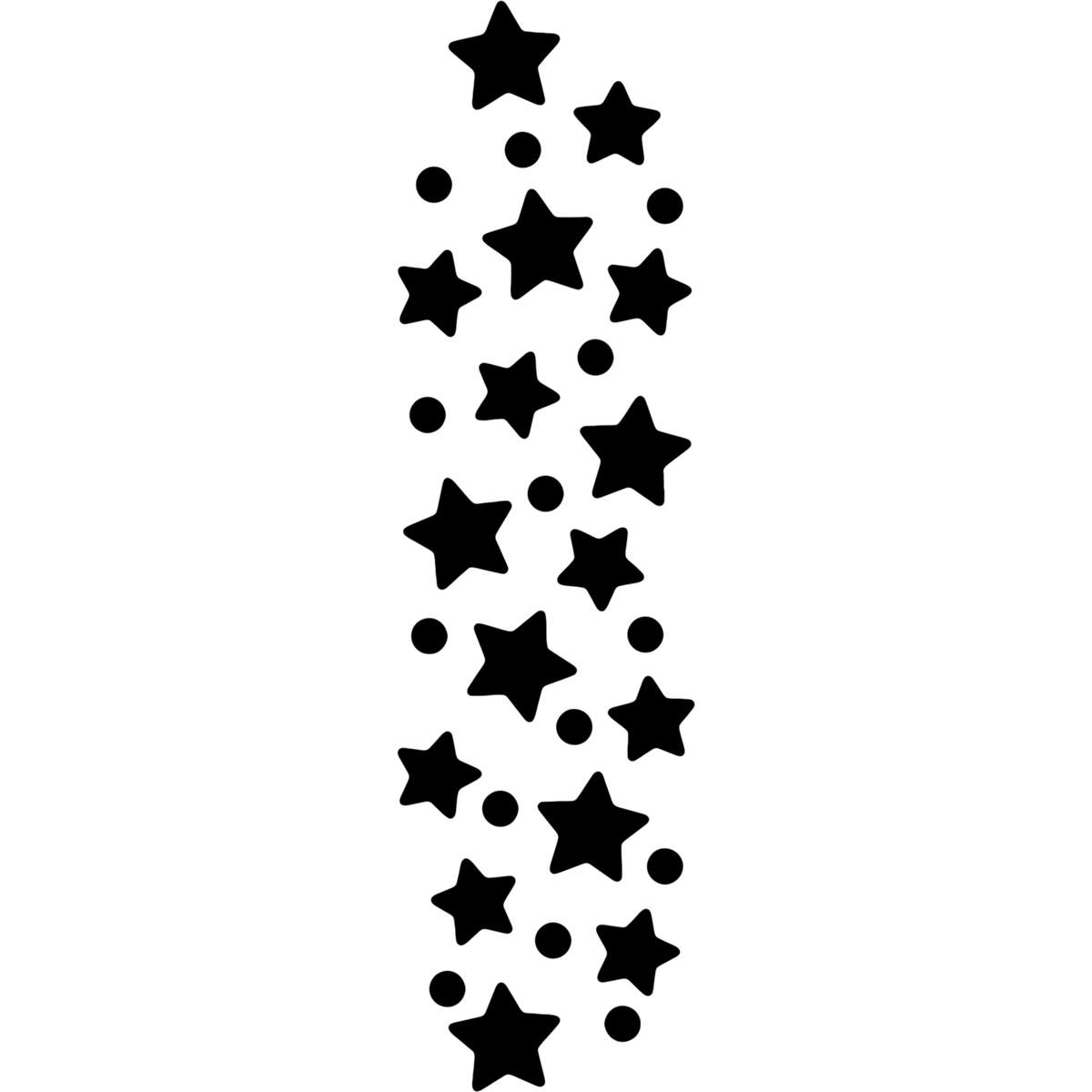'Star Border' Reusable Stencils – Durable Decorative Templates for Painting and Spraying on Walls, Tiles, Wood, Fabric & Craft Projects (WS013413)