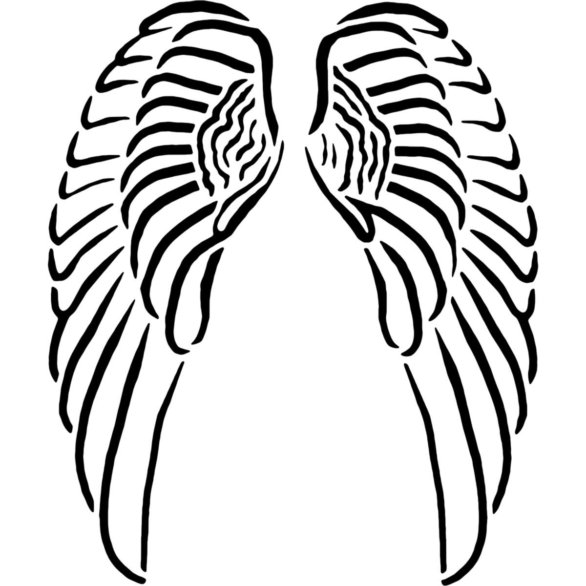 'Angel Wings' Reusable Stencils – Durable Decorative Templates for Painting and Spraying on Walls, Tiles, Wood, Fabric & Craft Projects (WS013830)