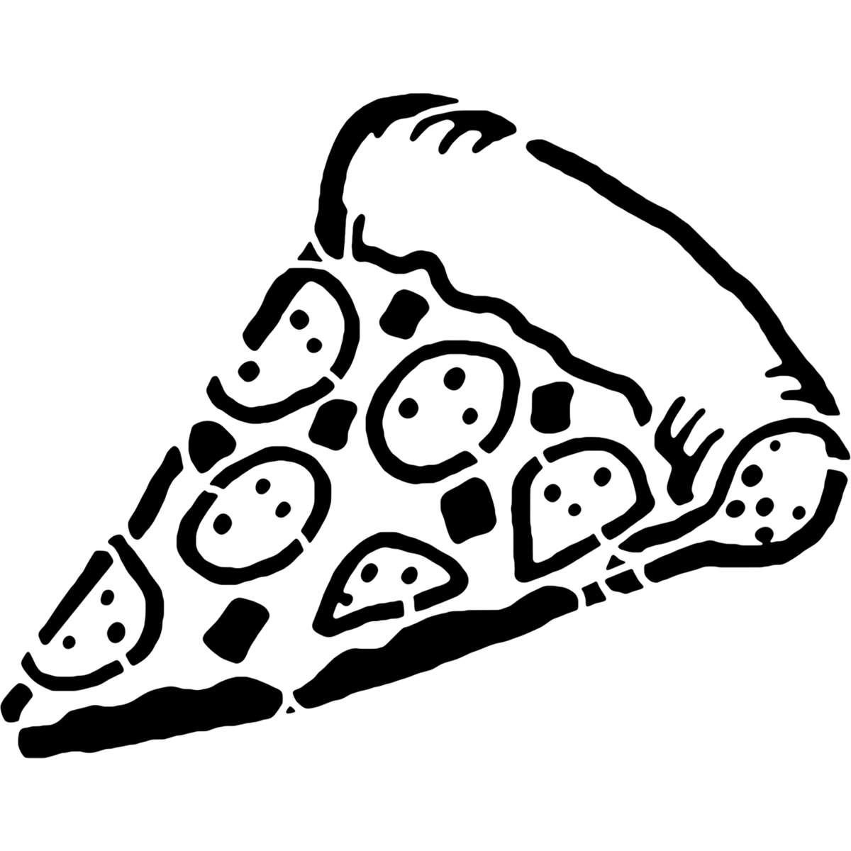 'Pizza Slice' Reusable Stencils – Durable Decorative Templates for Painting and Spraying on Walls, Tiles, Wood, Fabric & Craft Projects (WS011041)