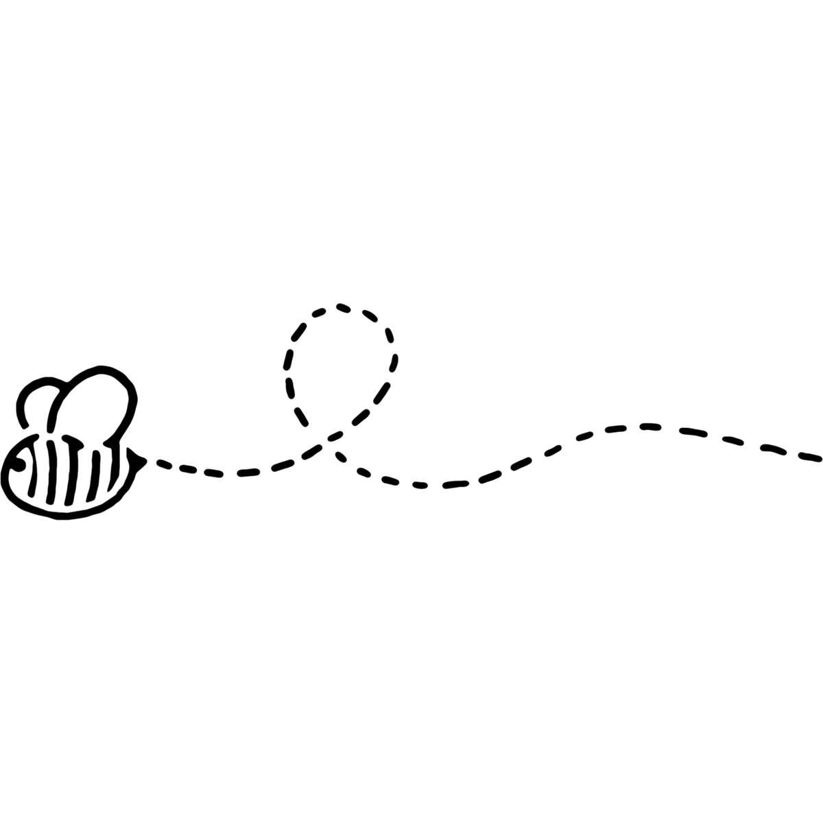 'Bumble Bee' Reusable Wall Stencil - Cute Flying Insect Dotted Path - Decorative Template for Walls, Tiles, Wood, Fabric and Crafts (WS017452)