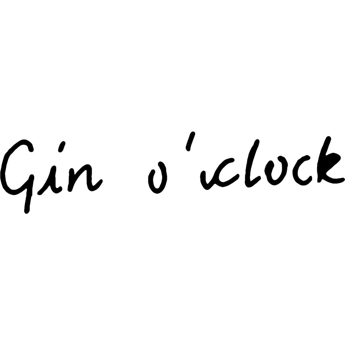 'Gin O'Clock Text' Reusable Stencils – Durable Decorative Templates for Painting and Spraying on Walls, Tiles, Wood, Fabric & Craft Projects (WS018097)