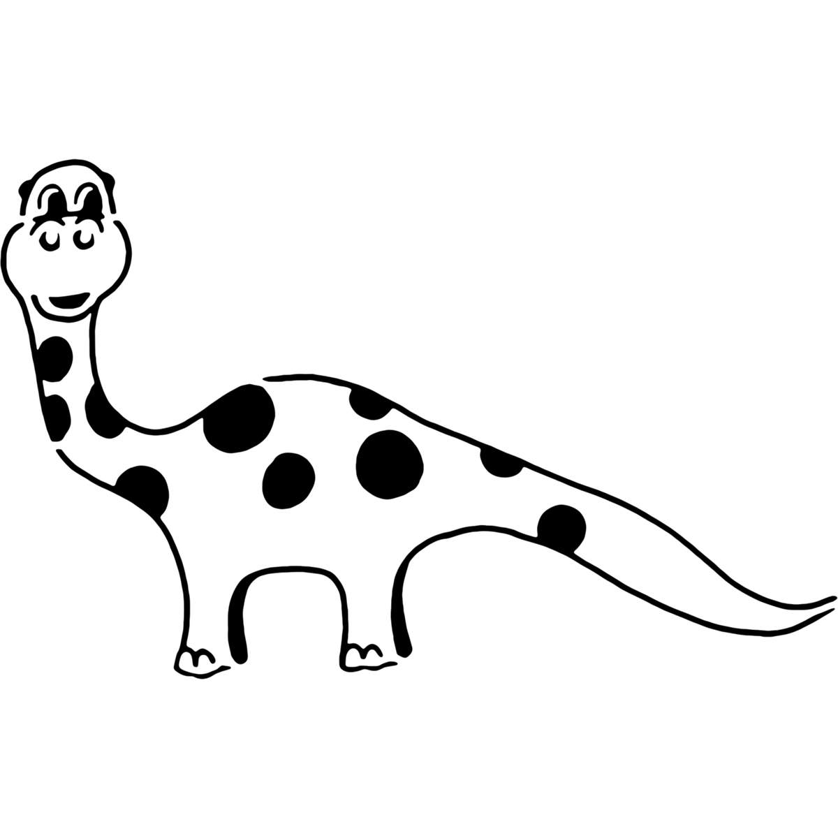 'Cute Dinosaur' Reusable Stencils – Durable Decorative Templates for Painting and Spraying on Walls, Tiles, Wood, Fabric & Craft Projects (WS018147)