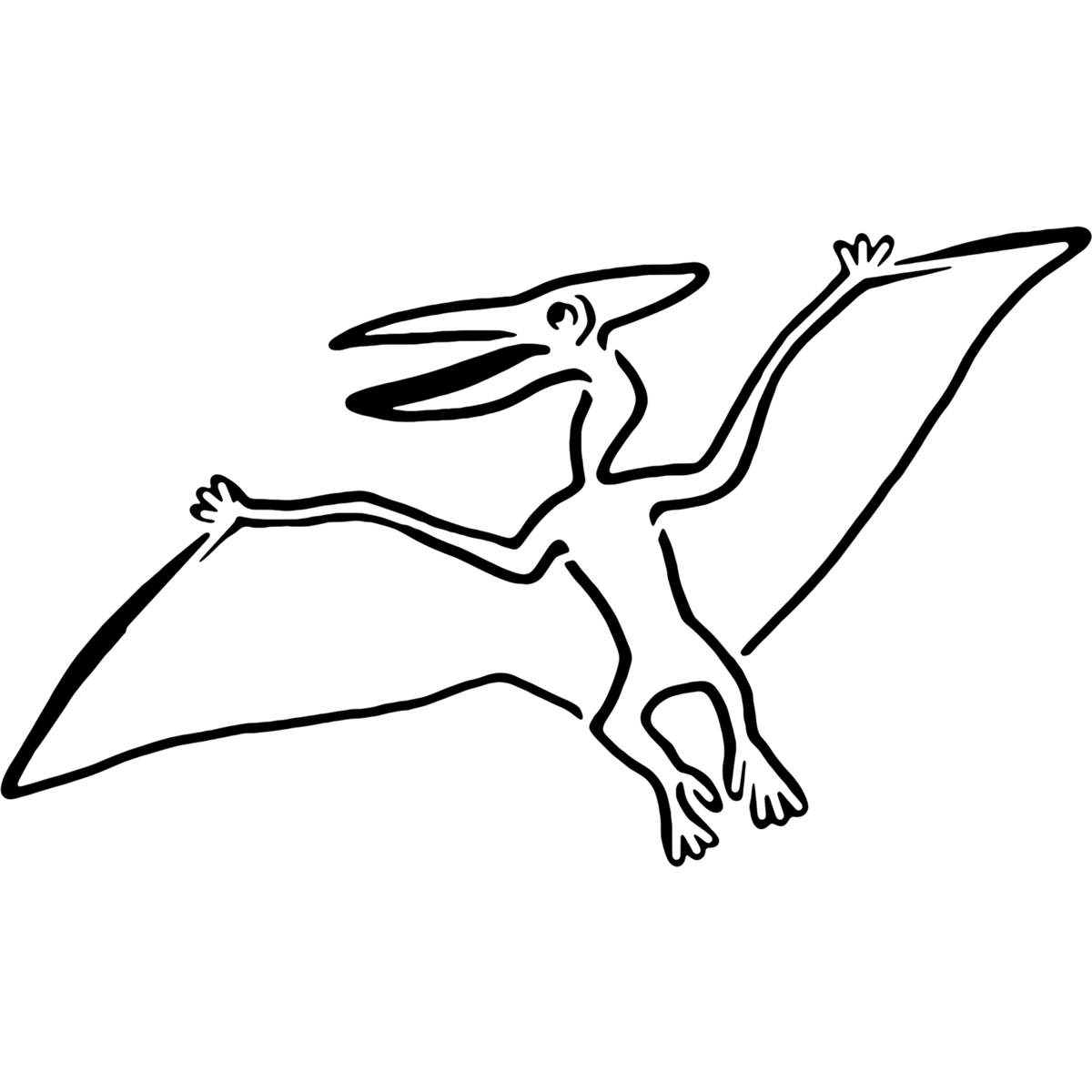 'Pterodactyl Dinosaur' Reusable Stencils – Durable Decorative Templates for Painting and Spraying on Walls, Tiles, Wood, Fabric & Craft Projects (WS018213)