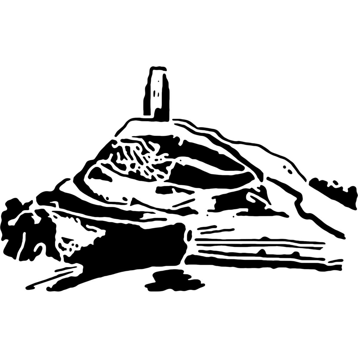'Glastonbury Tor' Reusable Stencils – Durable Decorative Templates for Painting and Spraying on Walls, Tiles, Wood, Fabric & Craft Projects (WS018322)