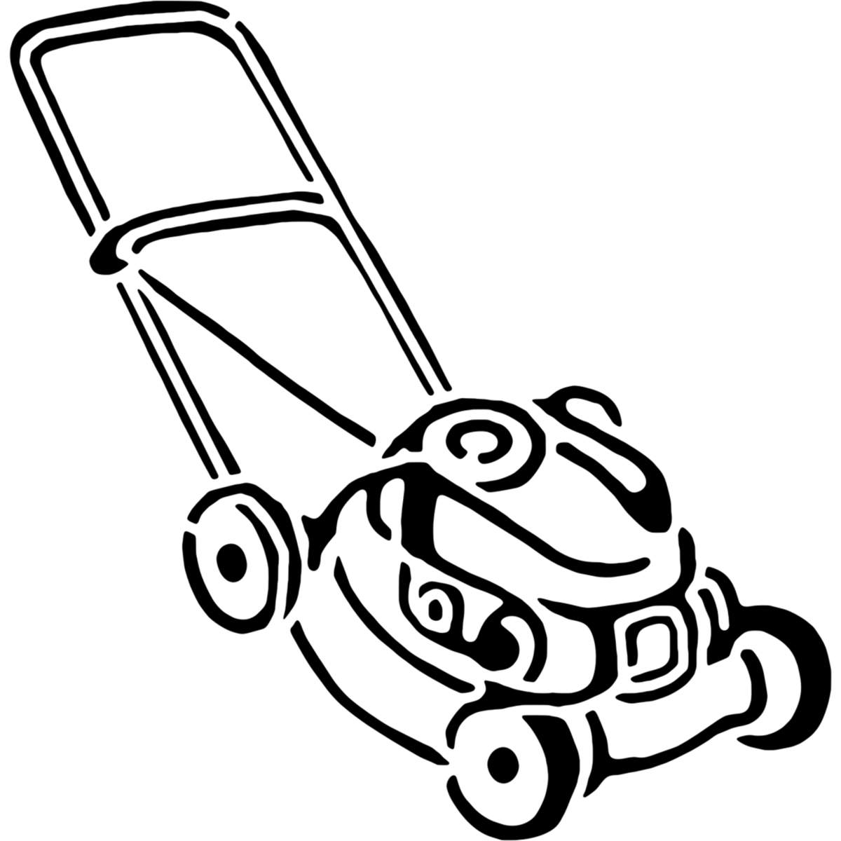 'Lawnmower' Reusable Stencils – Durable Decorative Templates for Painting and Spraying on Walls, Tiles, Wood, Fabric & Craft Projects (WS019908)