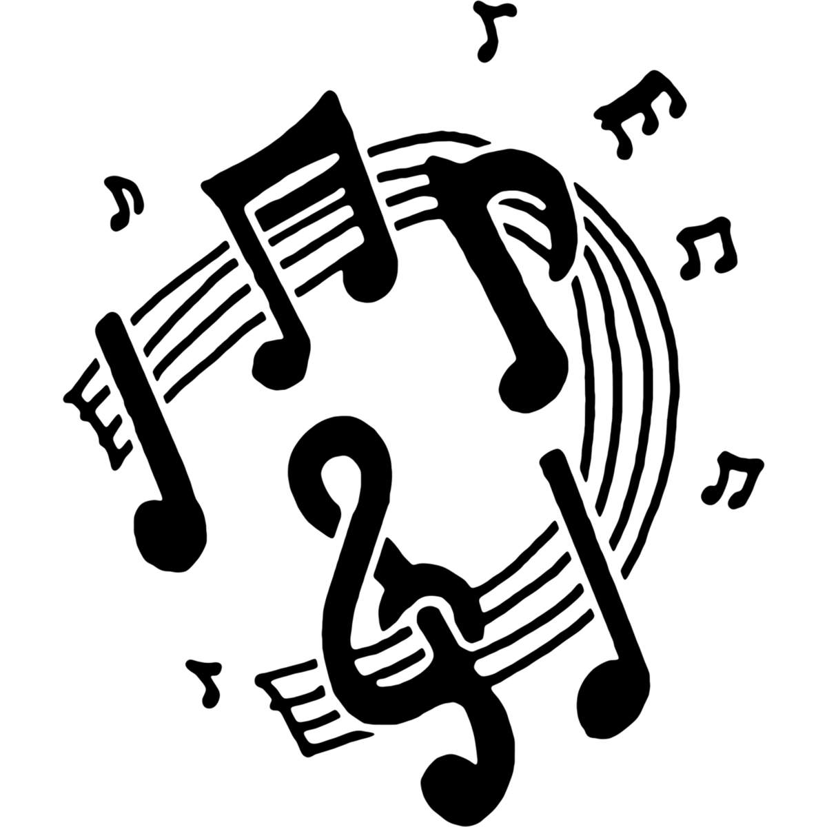 'Music Icons' Reusable Stencils – Durable Decorative Templates for Painting and Spraying on Walls, Tiles, Wood, Fabric & Craft Projects (WS021575)