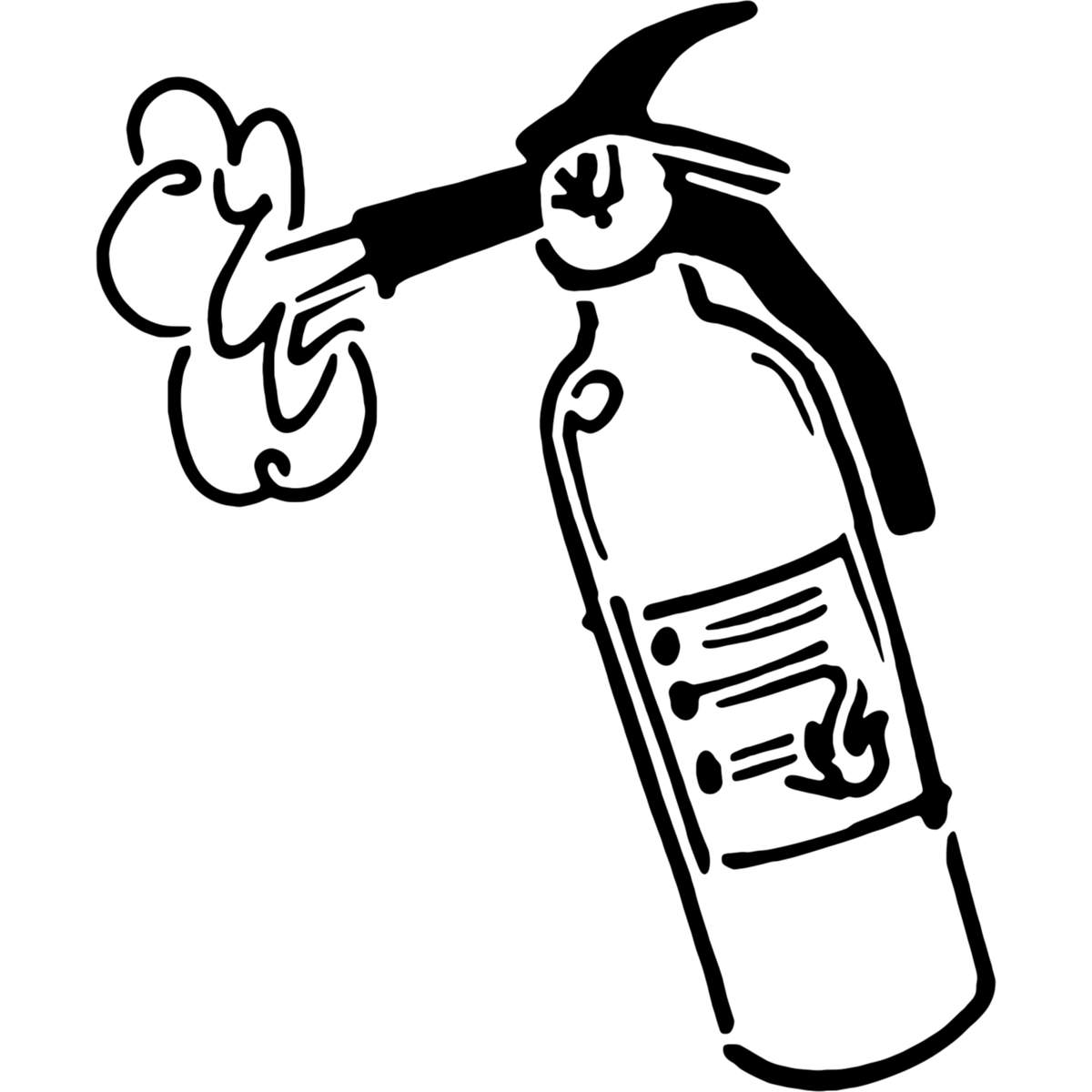 'Fire Extinguisher' Reusable Stencils – Durable Decorative Templates for Painting and Spraying on Walls, Tiles, Wood, Fabric & Craft Projects (WS022854)