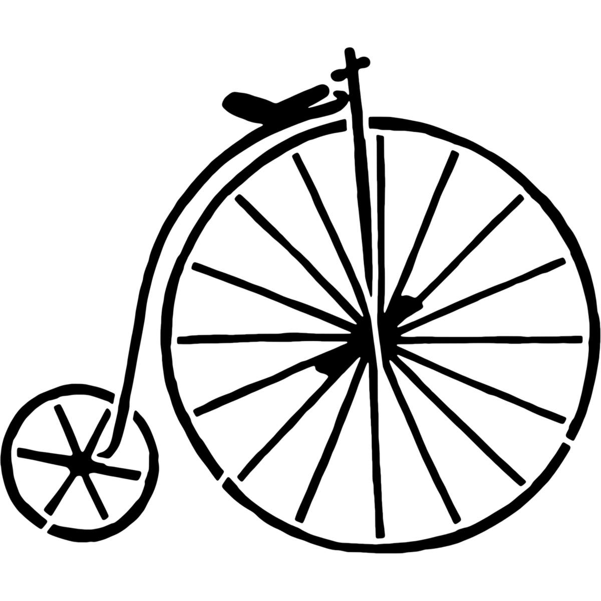 'Penny Farthing' Reusable Stencils – Durable Decorative Templates for Painting and Spraying on Walls, Tiles, Wood, Fabric & Craft Projects (WS024136)